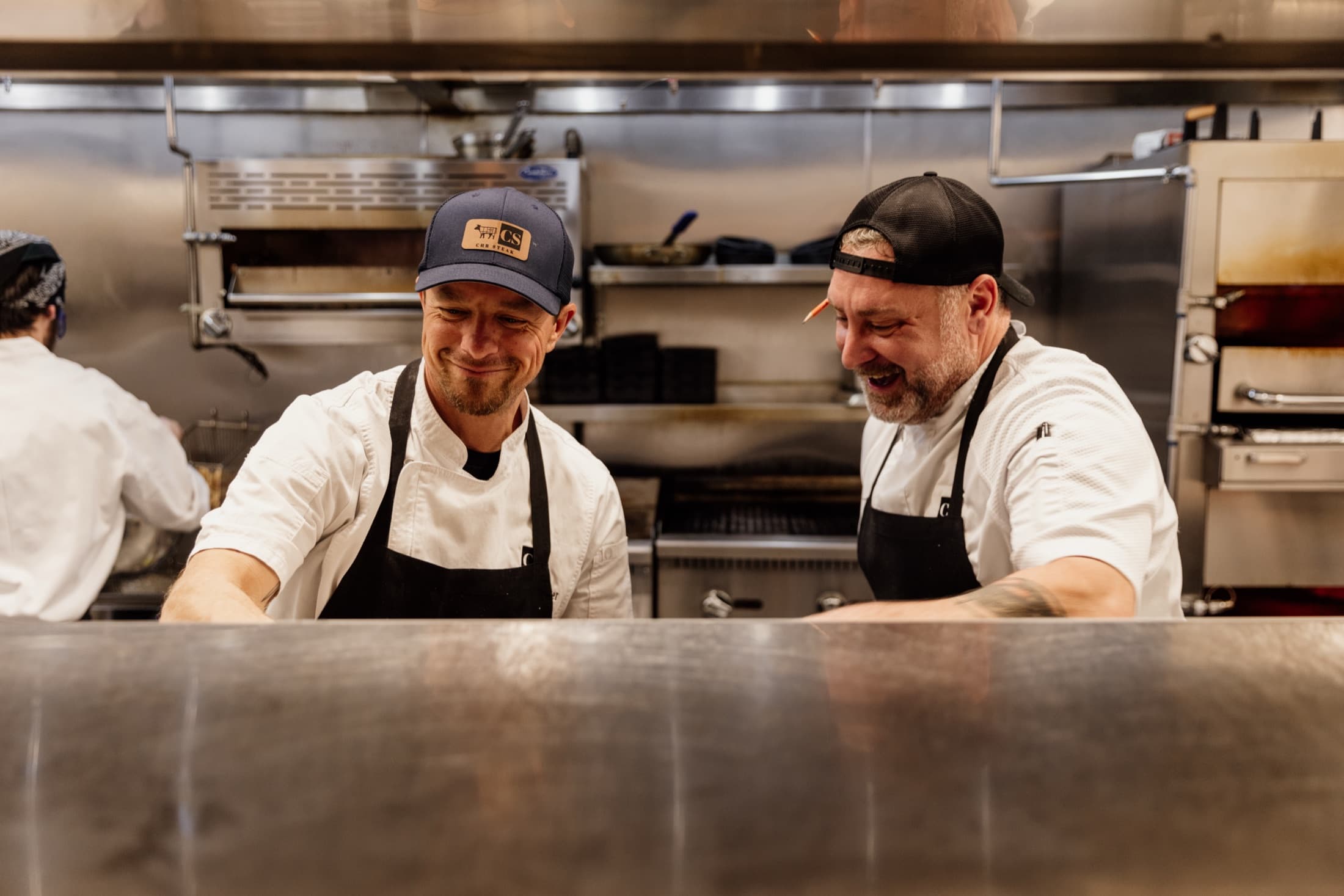 The CHR Steak culinary team at work in the kitchen